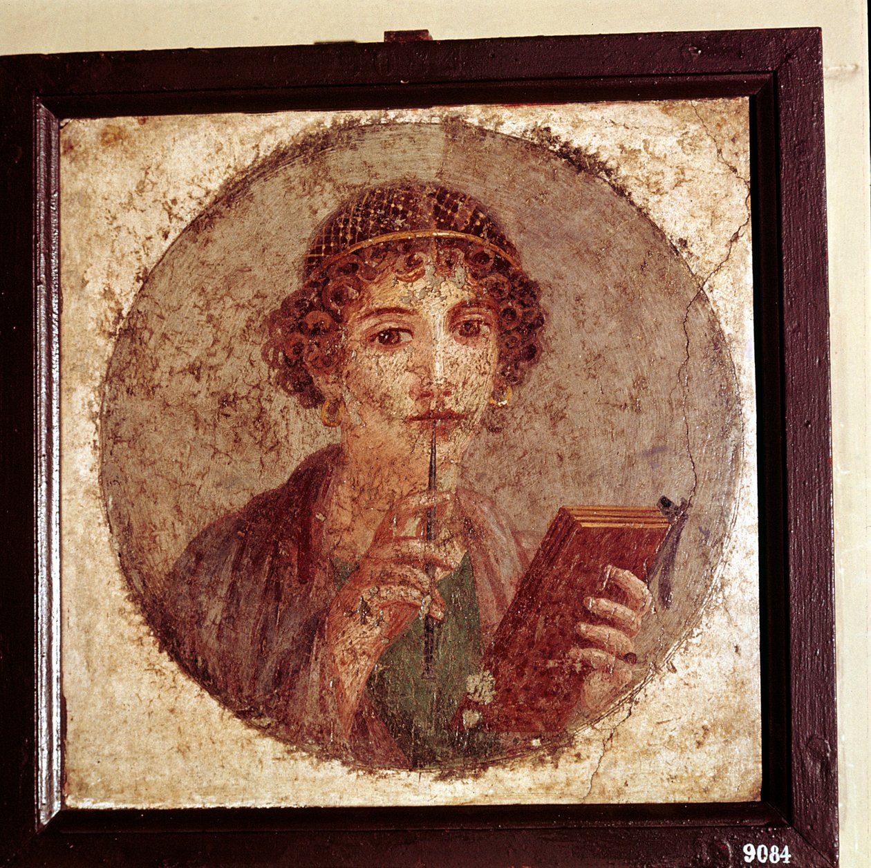 Pintura de retrato de Safo, Pompeia, Itália de Unbekannt