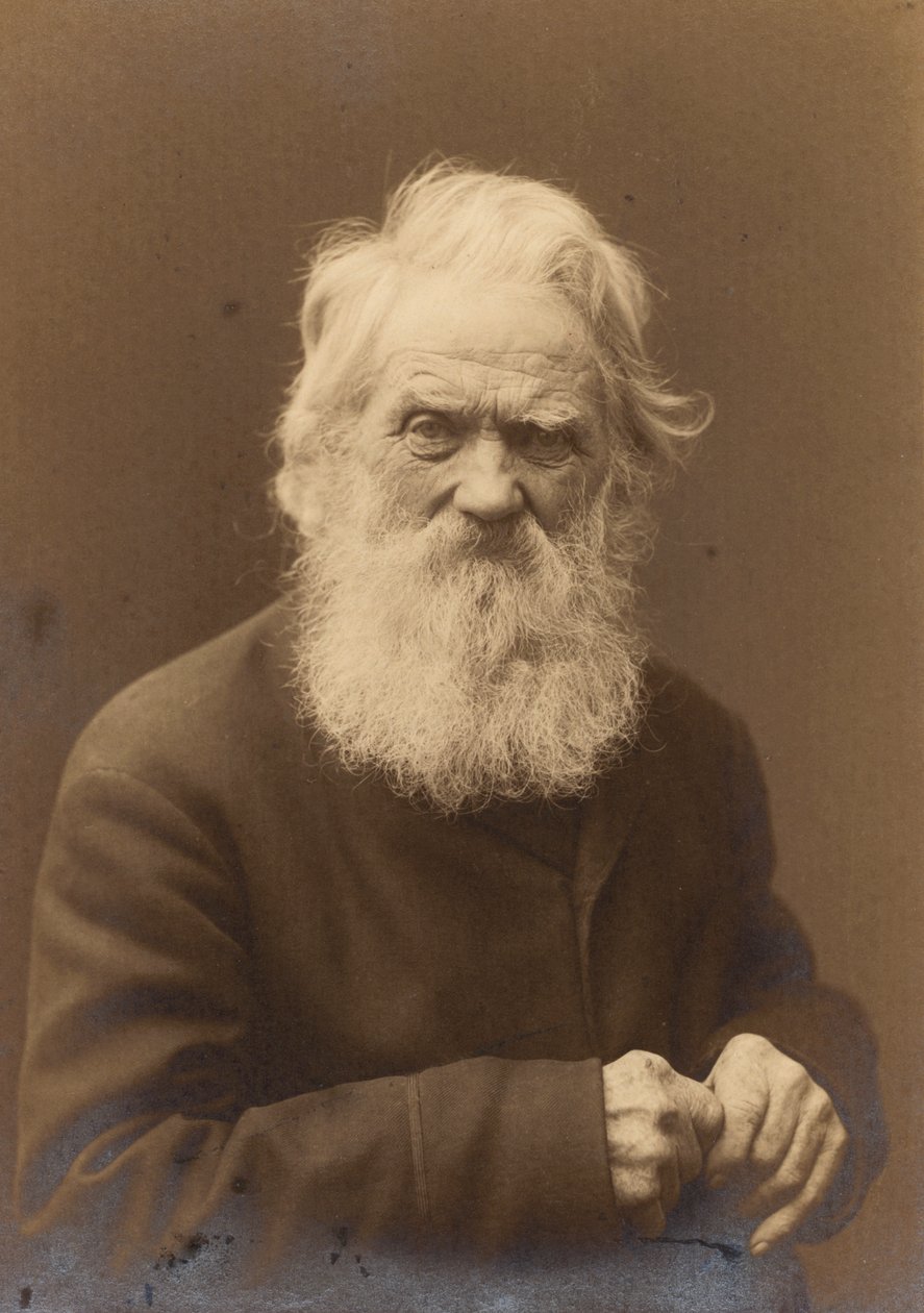 Retrato posado de um velho, Landskrona, Suécia, 1910 de Unbekannt