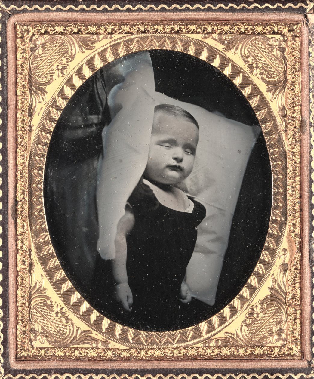 Post-Mortem no travesseiro, vertical, c. 1850 de Unbekannt