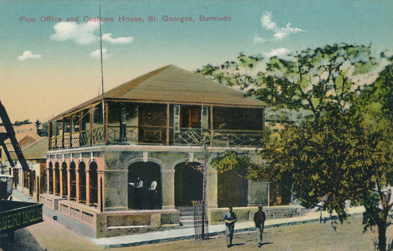 Correios e alfândega, St. Georges, Bermudas, início do século XX. de Unbekannt