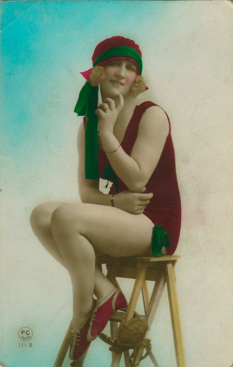 Cartão postal de um nadador, c1920s de Unbekannt