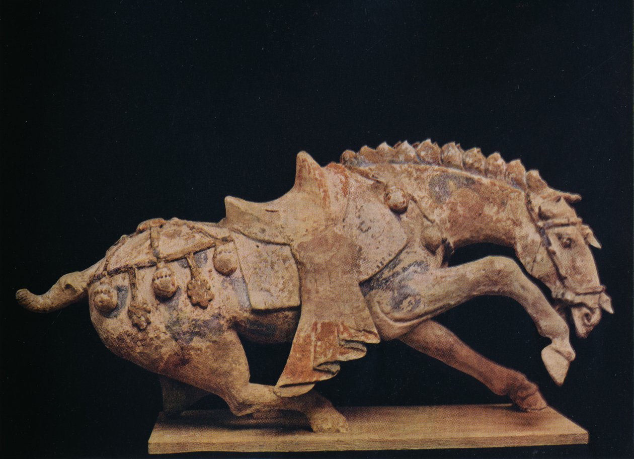 Figura de cerâmica de um cavalo - Dinastia TAng, séculos 7 a 10 dC, 1936 de Unbekannt