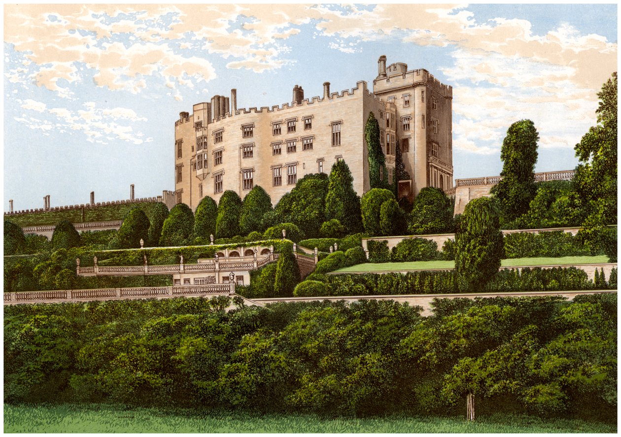 Castelo de Powis, Powys, País de Gales, casa do Conde de Powys, c1880 de Unbekannt