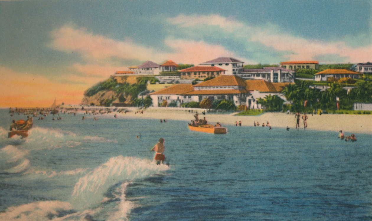 Pradomar Hotel. Clube da praia e desenvolvimento da terra, c1940s de Unbekannt