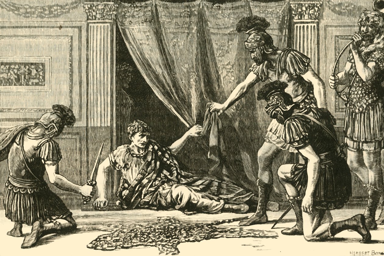 Guardas pretorianos Haling Claudius como Imperator, 1890. de Unbekannt