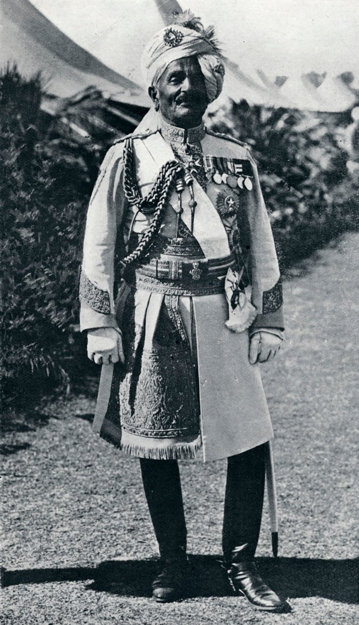 Pratap Singh 1845-1922, oficial do Exército Indiano Britânico e Maharaja, 1914 de Unbekannt