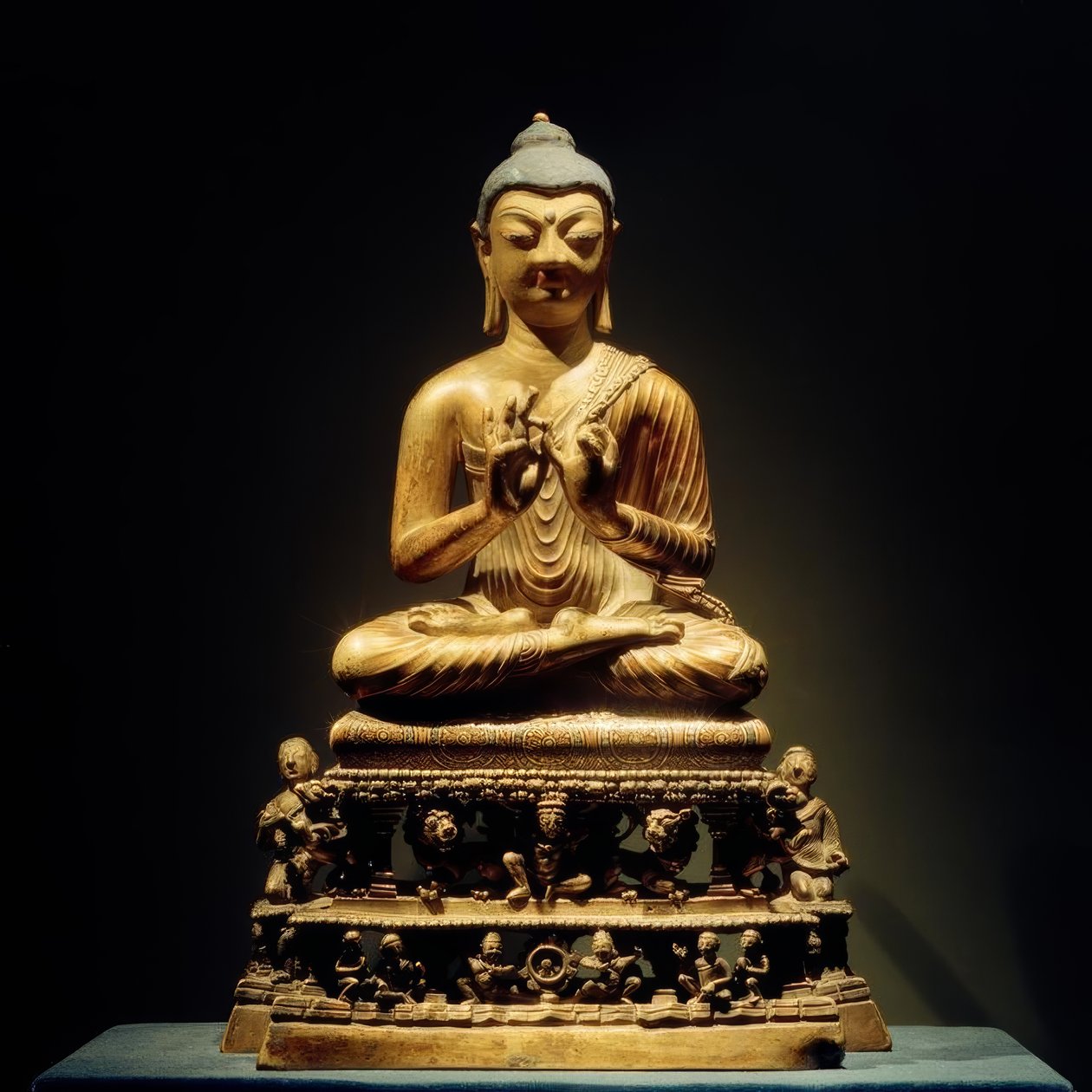 Pregação de Buda - escultura, século VIII de Unbekannt