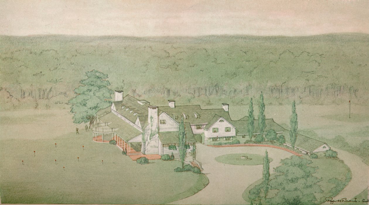 Estudo preliminar para o Oakland Golf Club, Bayside, Nova York, 1925 de Unbekannt