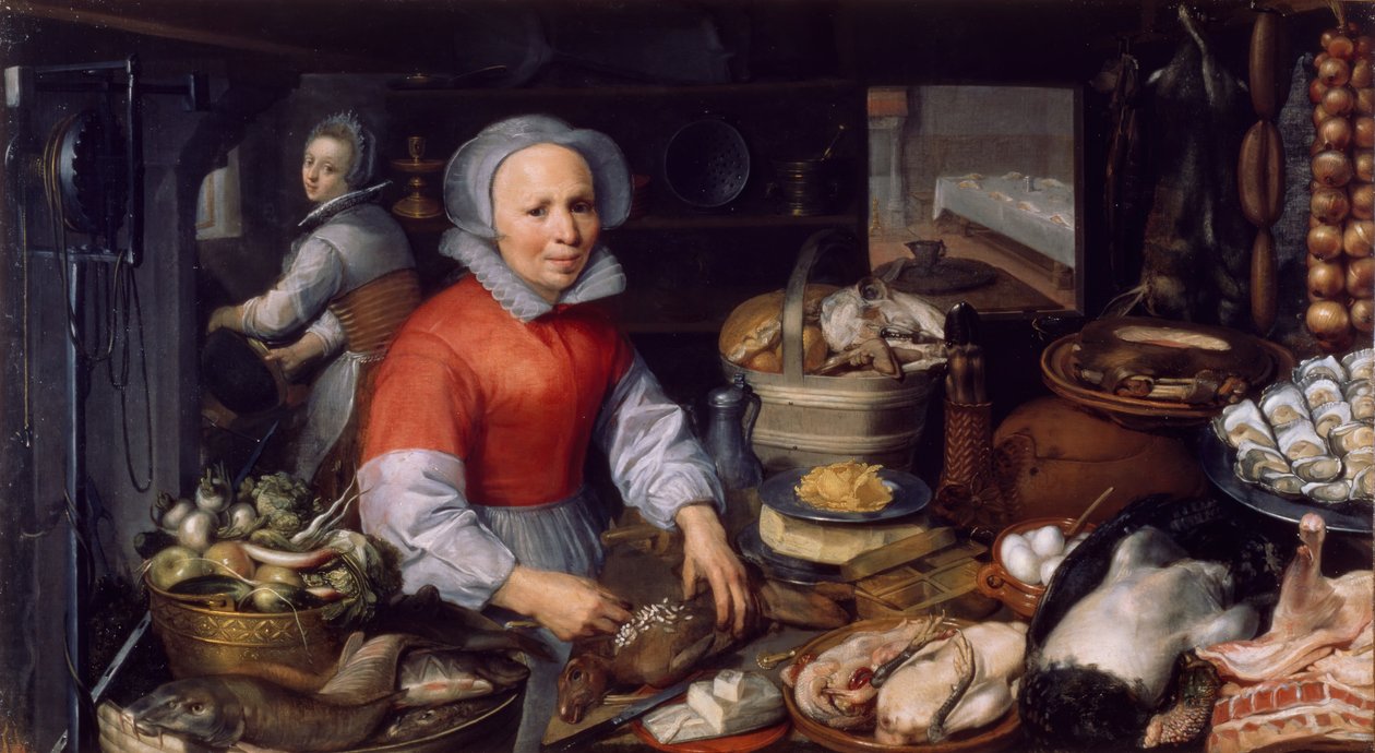 Preparativos para uma festa, 1575-1625. de Unbekannt