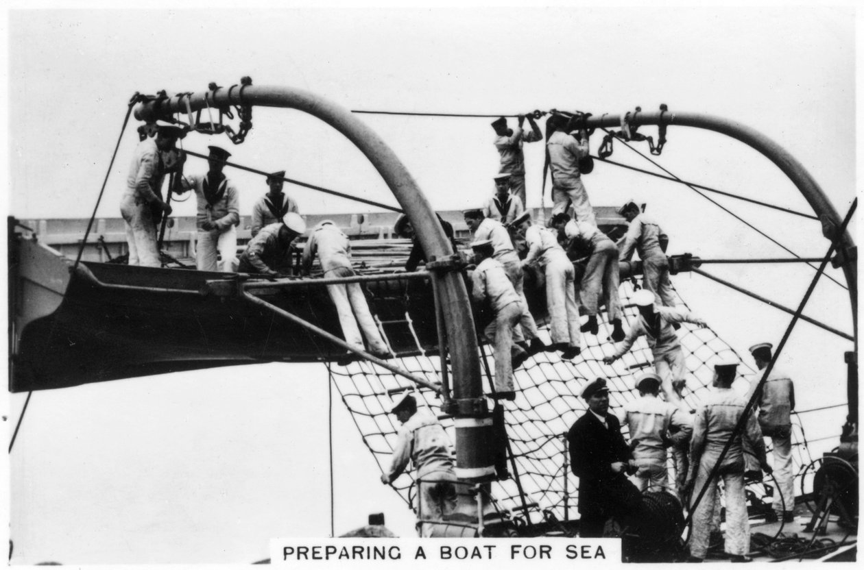 Preparando um barco para o mar, 1937 de Unbekannt