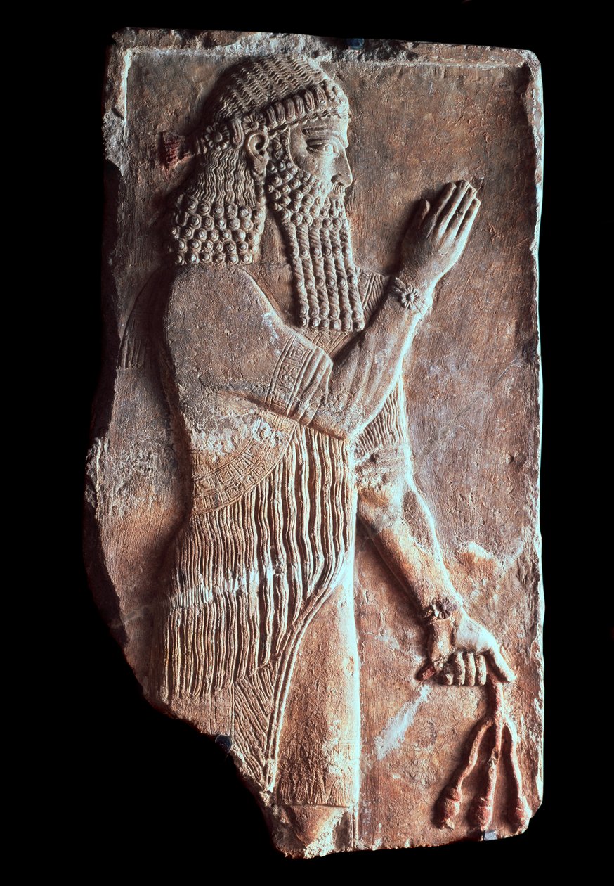 Sacerdote com um galho de árvore de romã, 722-705 aC de Unbekannt