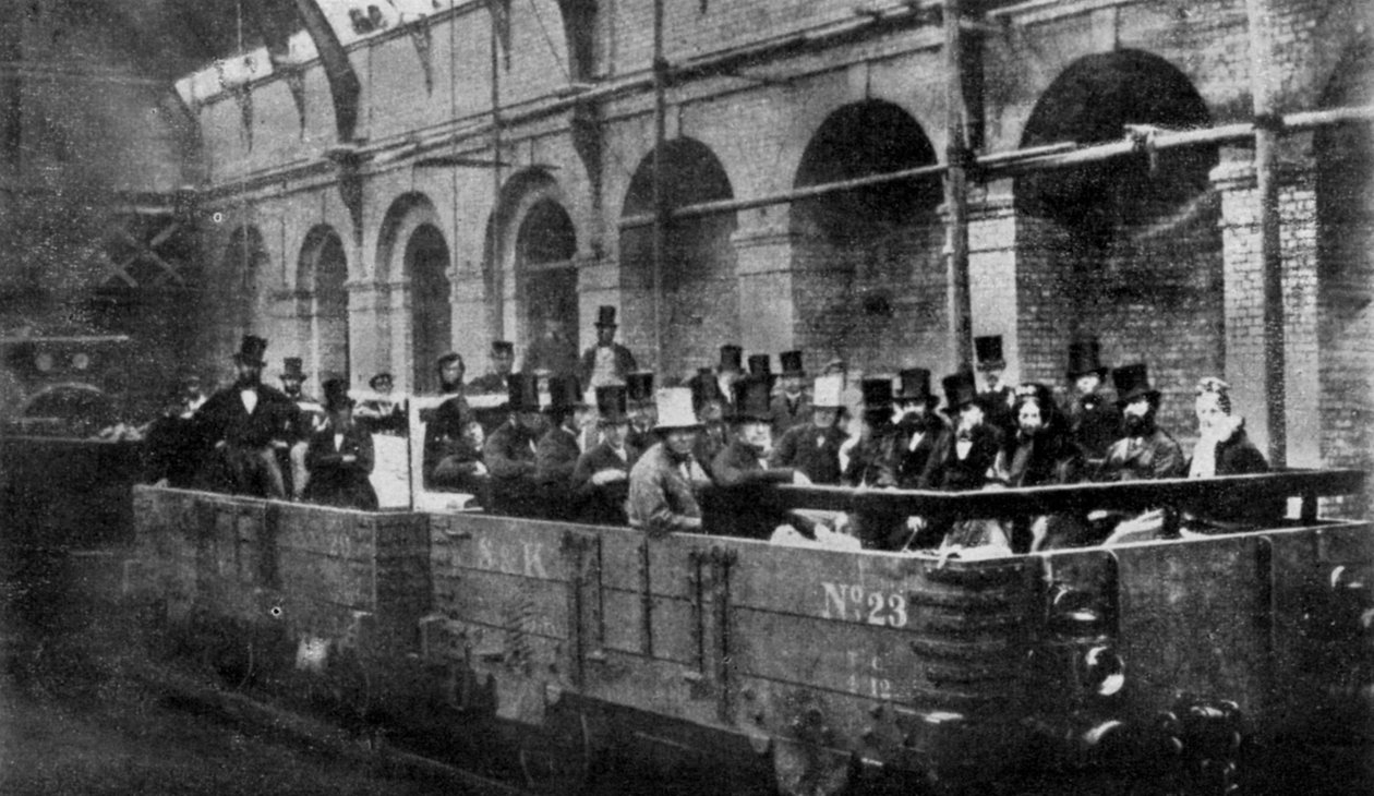 O primeiro ministro William Gladstone abre a Metropolitan Railway, Londres, 1863 1951 de Unbekannt