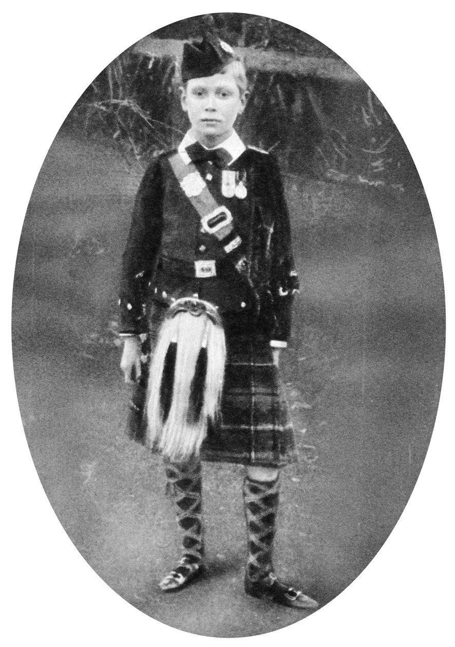 Príncipe Albert, vestido Highland, Sandringham, Norfolk, 1909 de Unbekannt