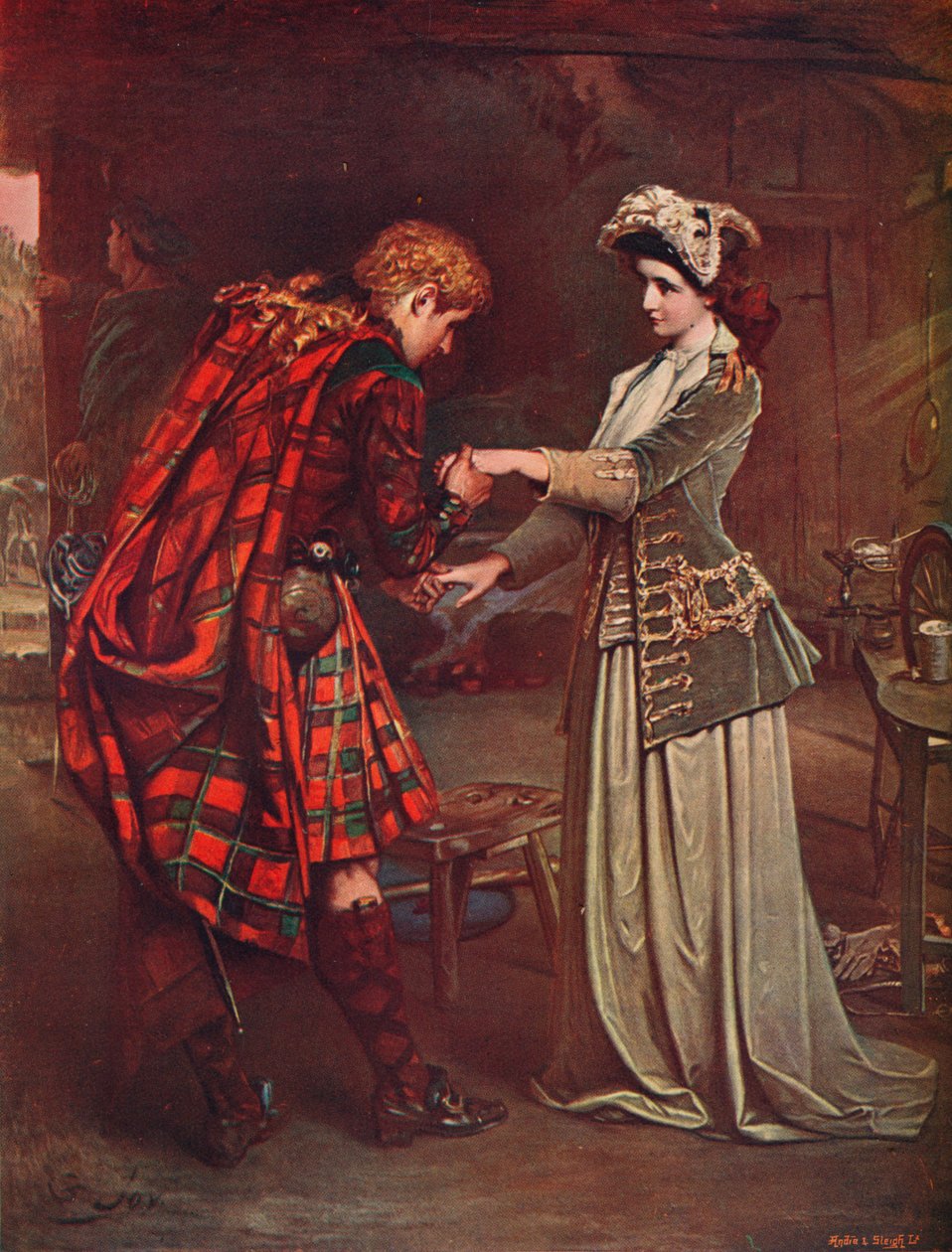 Adeus do príncipe Charlies a Flora MacDonald, 1746 1905 de Unbekannt