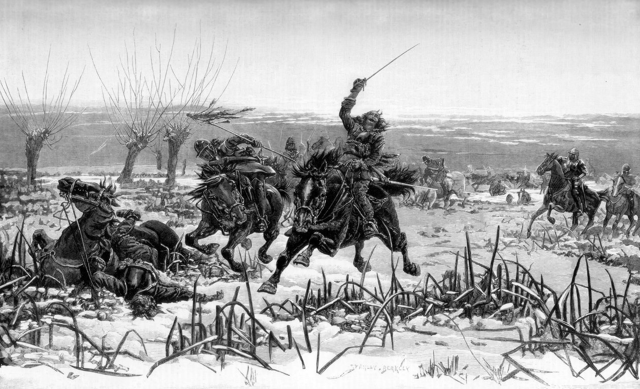 Príncipe Rupert na batalha de Edgehill, 1642 1887 de Unbekannt