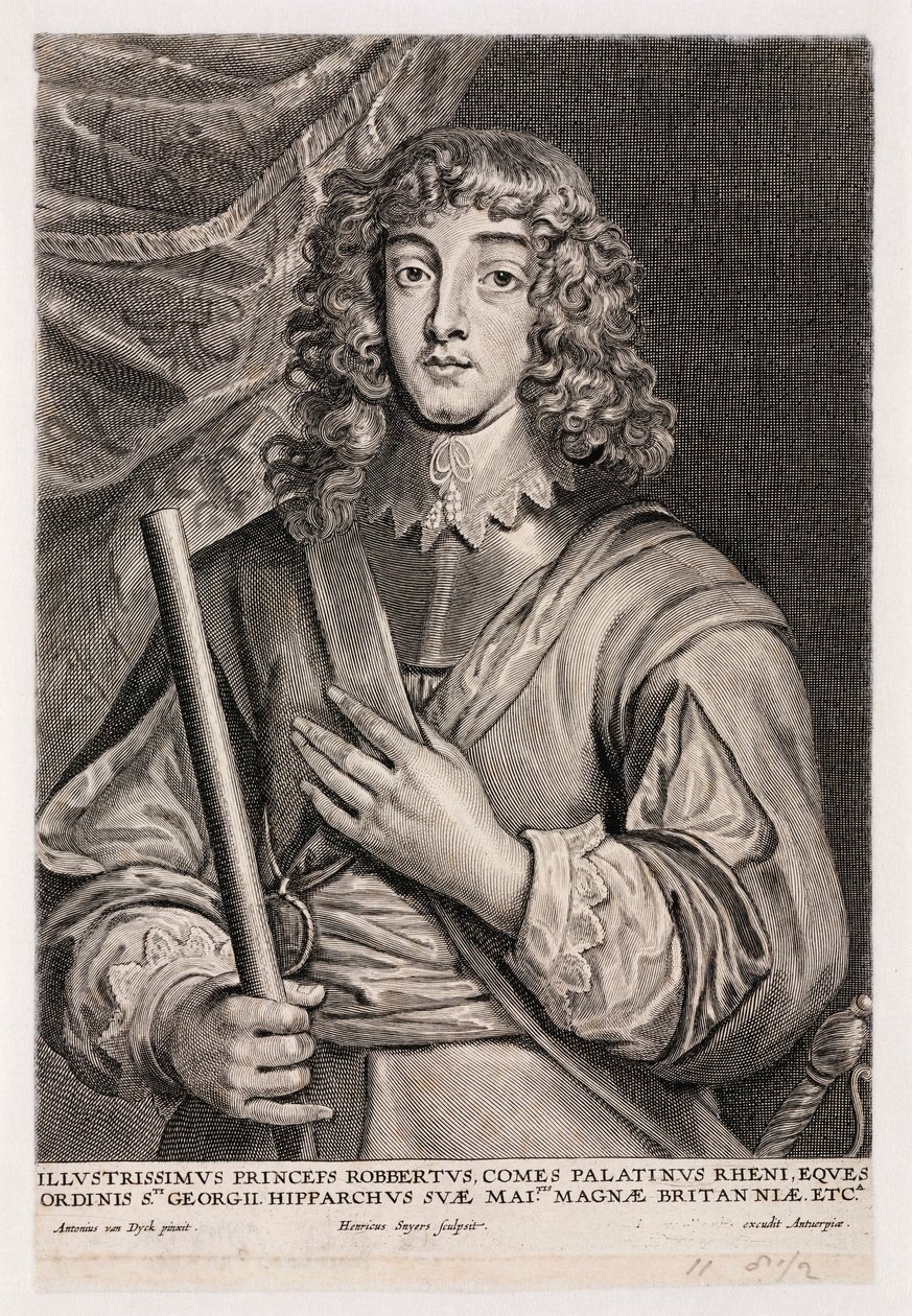 Príncipe Rupert do Reno, oficial de cavalaria, c 1640 de Unbekannt