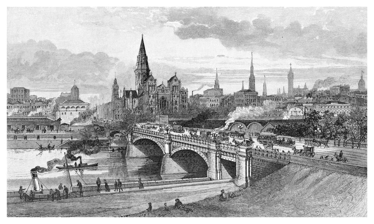 Princes Bridge, Melbourne, Victoria, Austrália, 1886 de Unbekannt