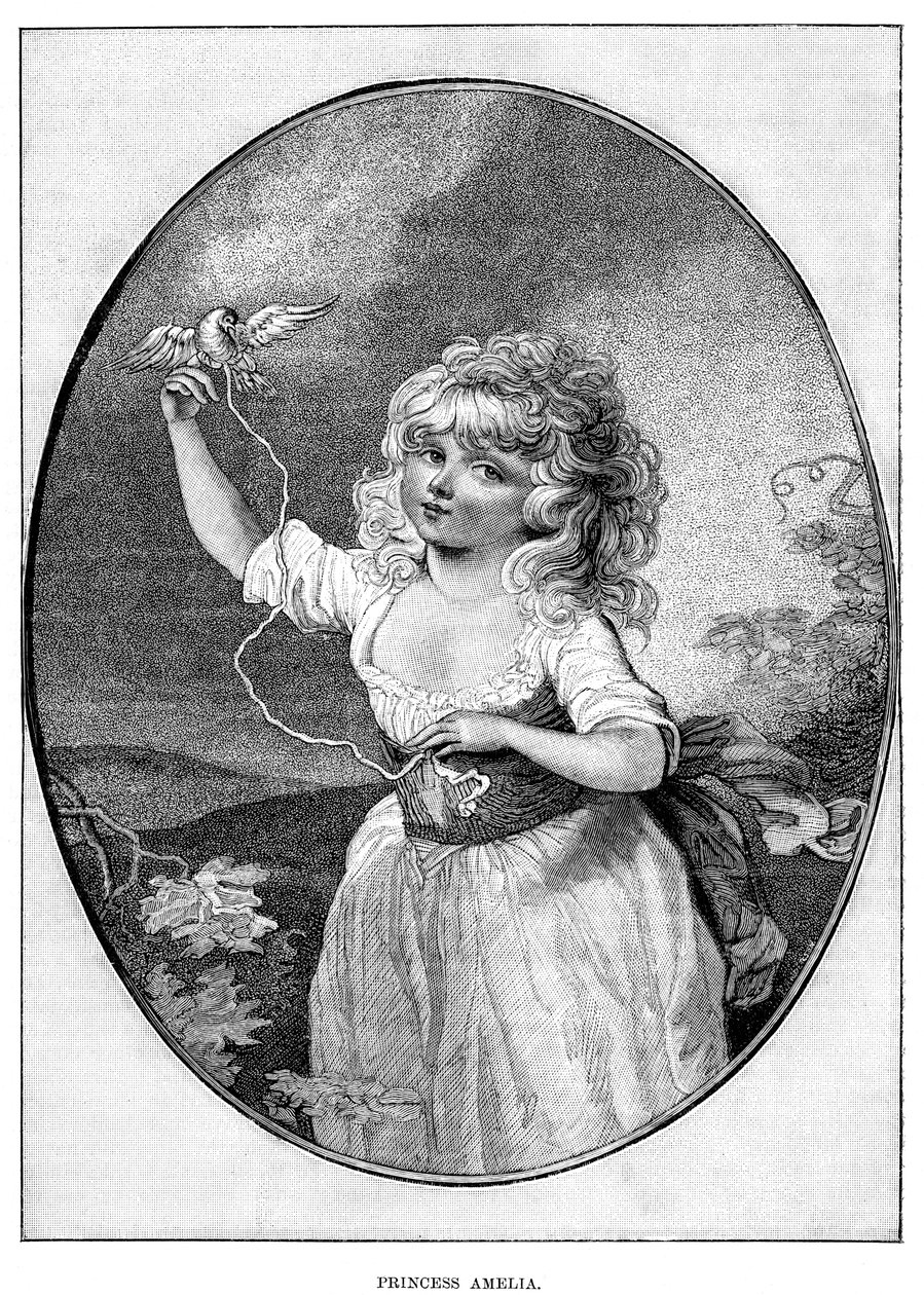 Princesa Amelia, filha mais nova de George III e rainha Charlotte, século XIX de Unbekannt