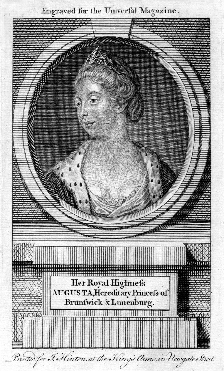 Princesa Augusta Charlotte, Duquesa de Brunswick-Wolfenbuttell, século XVIII de Unbekannt