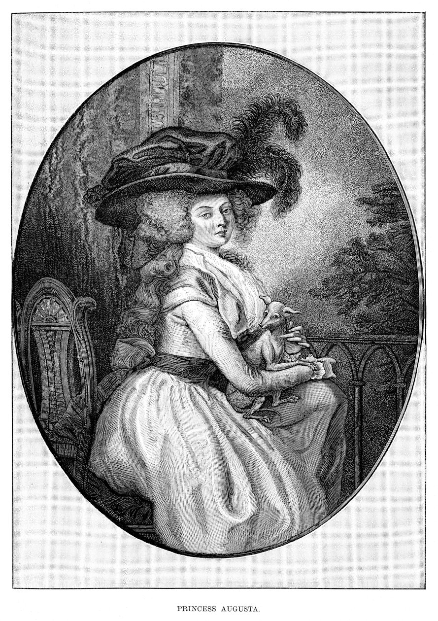 Princesa Augusta, segunda filha de George III, século XIX de Unbekannt