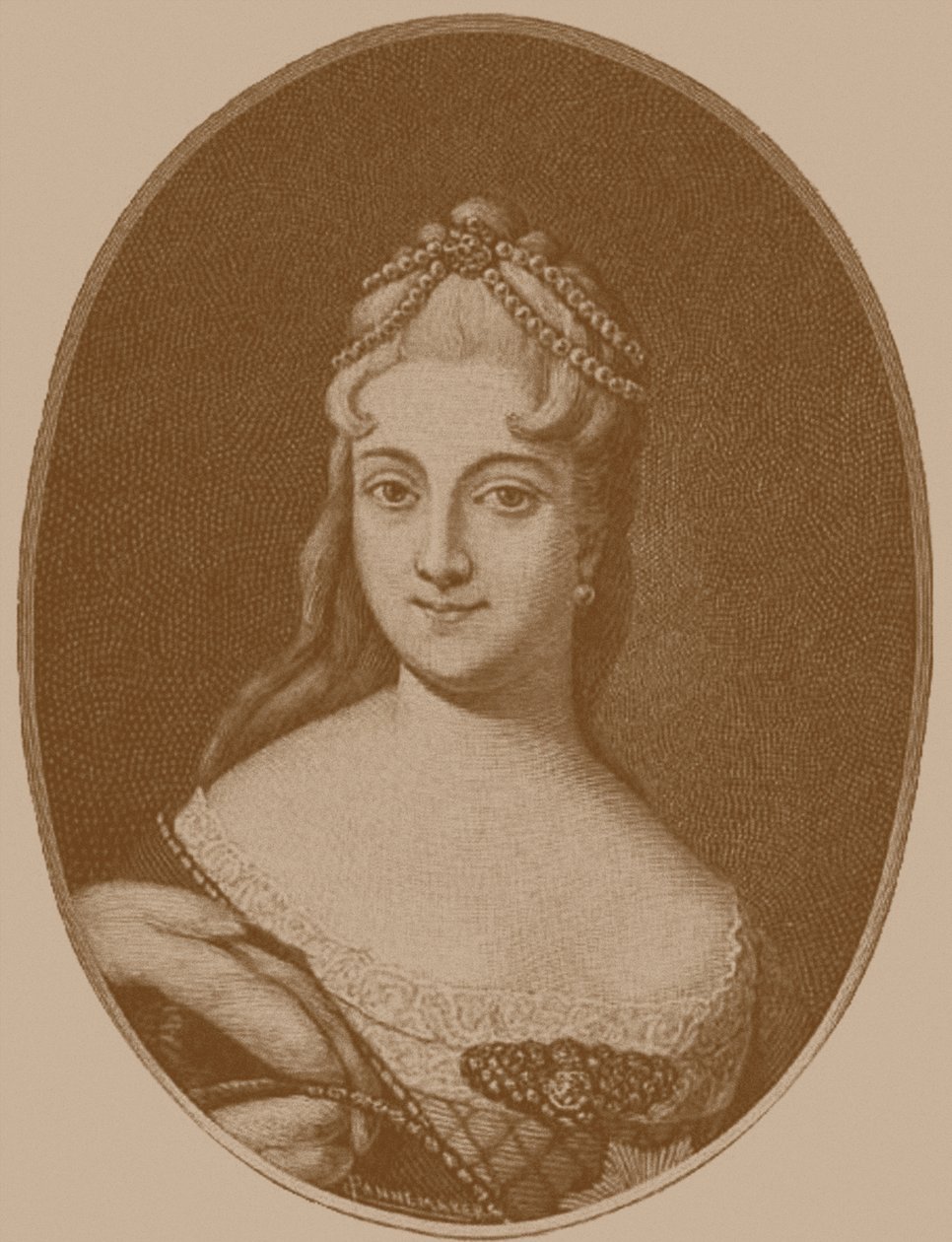 Princesa Ekaterina Alekseyevna Dolgorukova 1712-1747 de Unbekannt