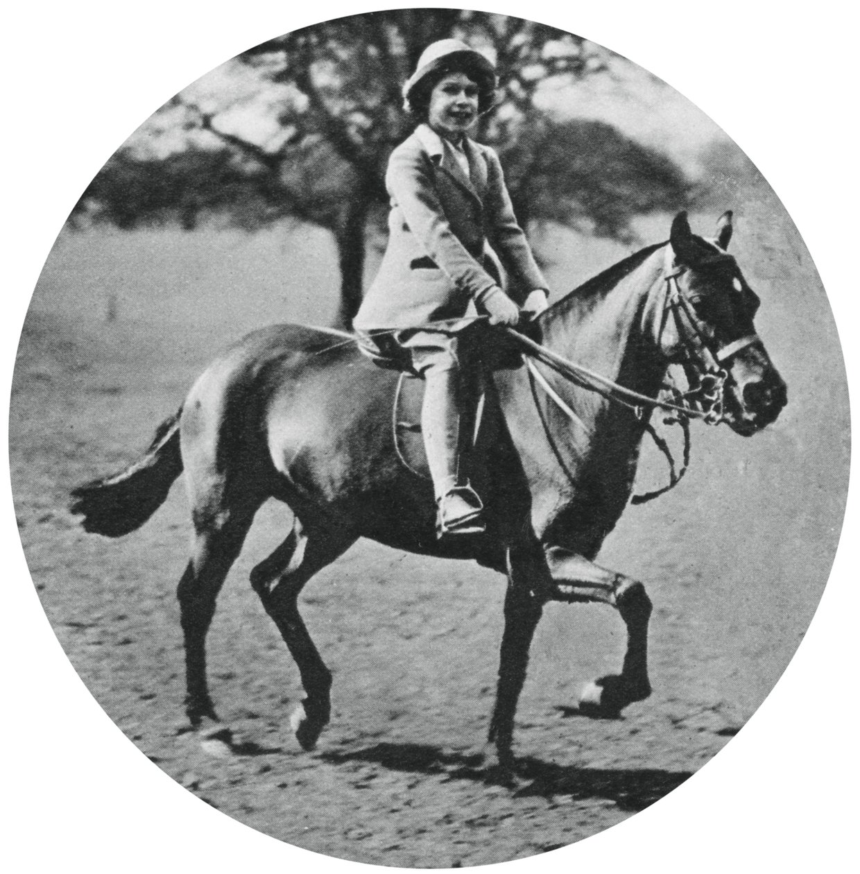 Princesa Elizabeth a cavalo, Windsor Great Park, 1935, 1937 de Unbekannt