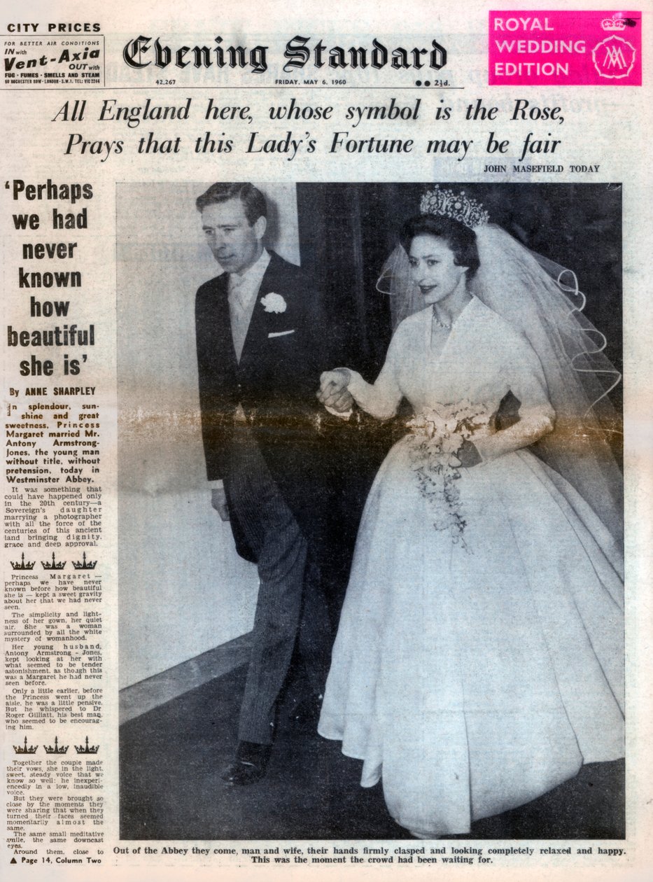 Princesa Margaret se casa com Antony Armstrong-Jones, 6 de maio de 1960 de Unbekannt