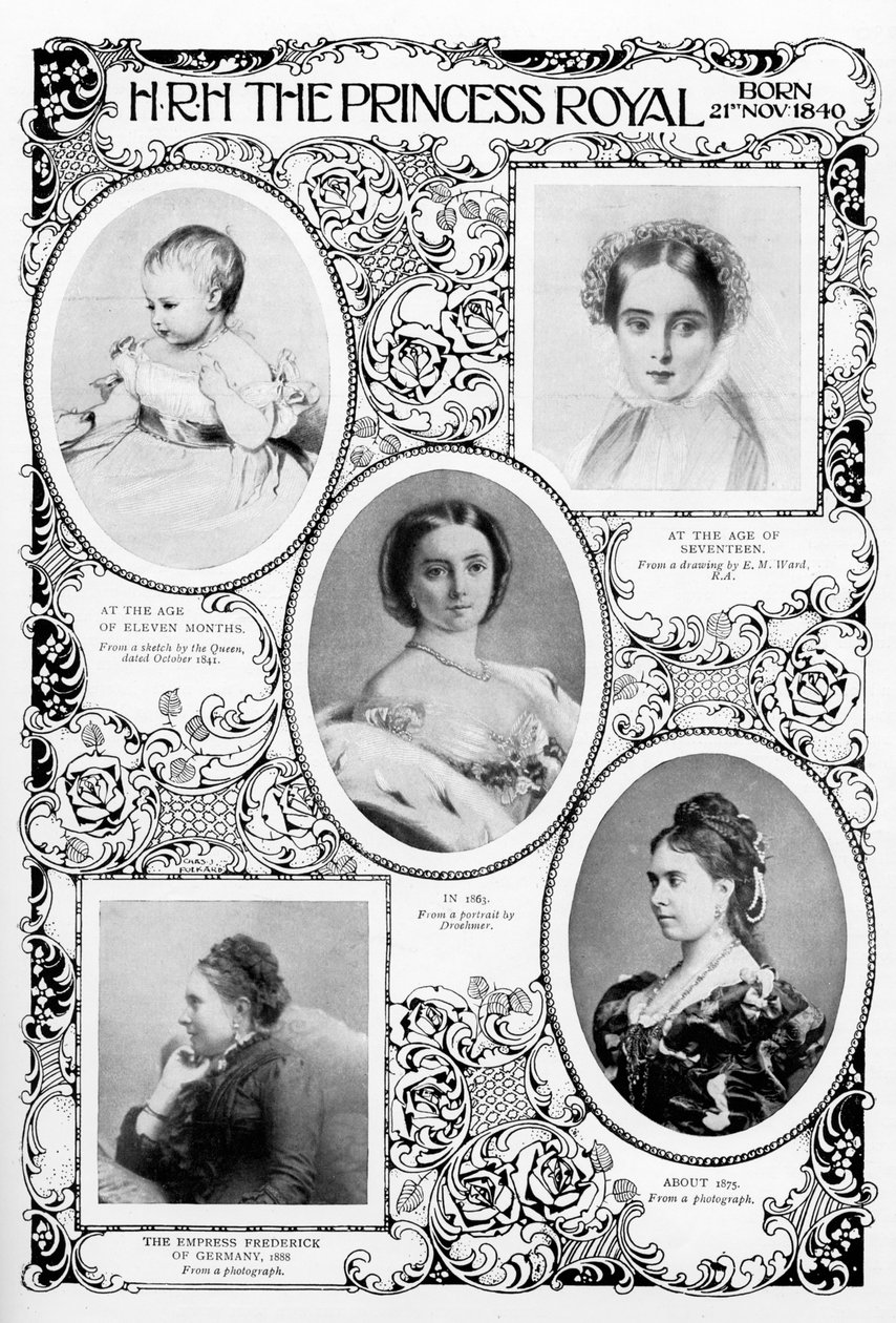 Princesa Victoria Adelaide Mary Louise, filha mais velha da rainha Victoria, final do século XIX de Unbekannt