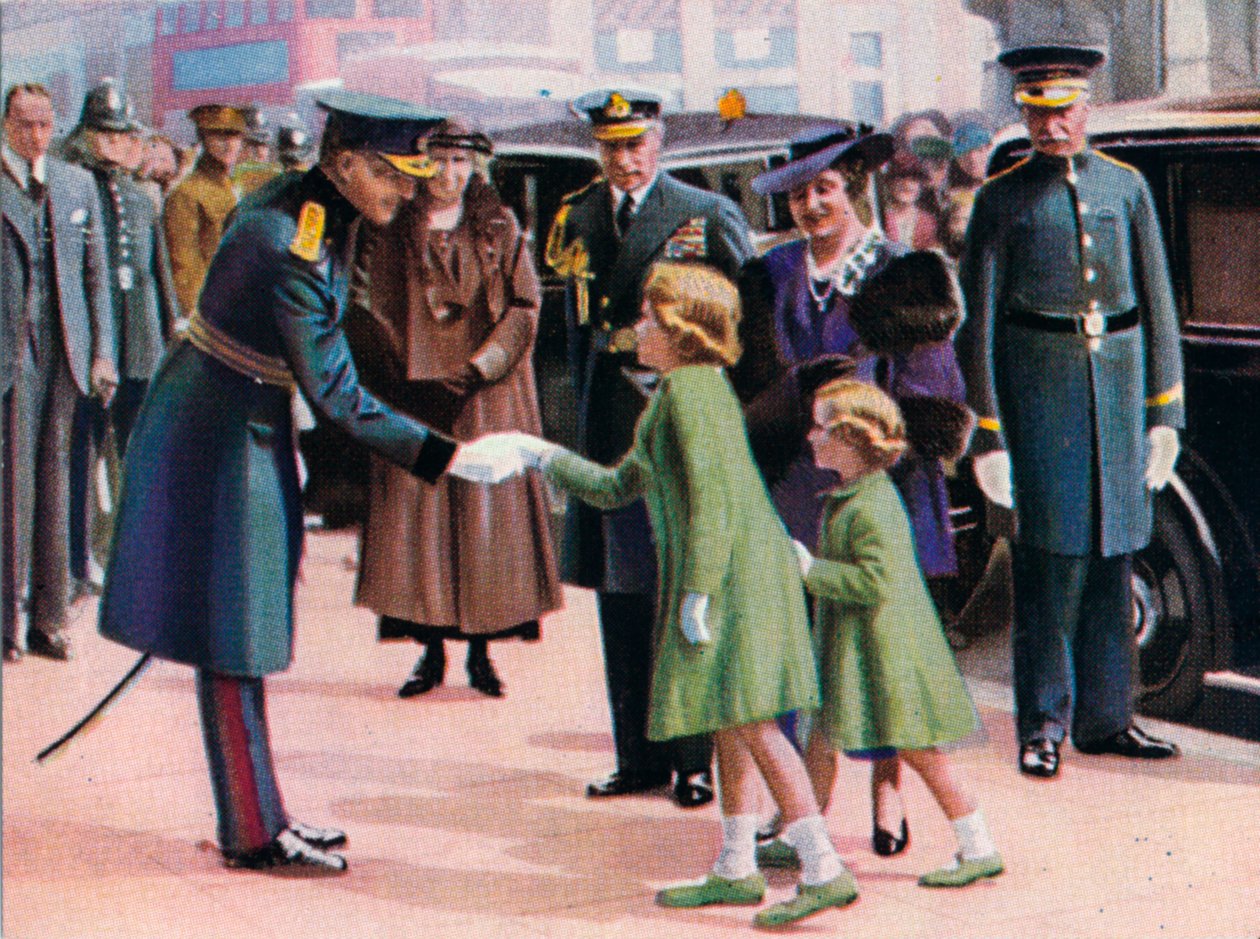 Princesas Elizabeth e Margaret c.1935 de Unbekannt