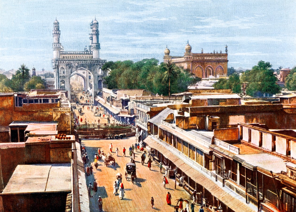 Main Entrance Street, Hyderabad, Índia, início do século XX de Unbekannt