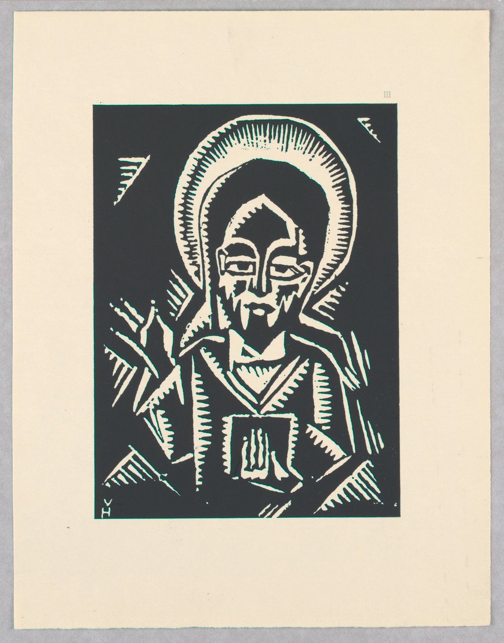 Imprimir, Christos Zehajici, Cristo, Placa III, Etiópia, ou seja, Christos, Madonna e Santos, como se vê nas iluminações do antigo Portfólio de Códices Etíopes de Unbekannt