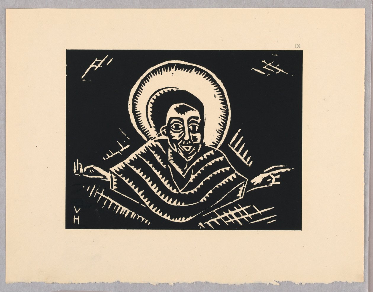 Print, Christos do Juízo Final, Cristo, Placa IX, Etiópia, ou Christos, Madonna e Santos, como vi nas iluminações do antigo Portfólio de Códices Etíopes de Unbekannt