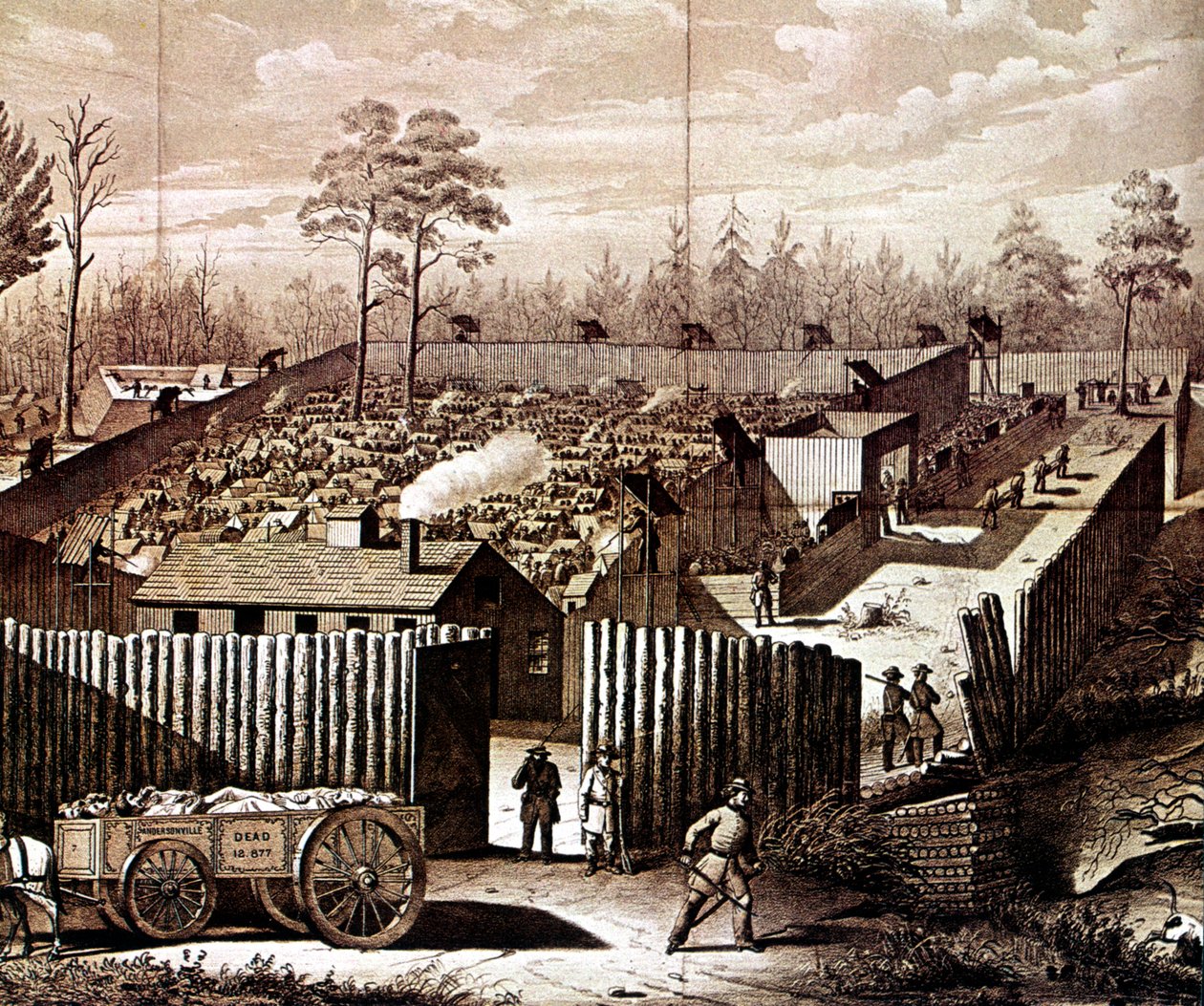 Stockade da prisão em Andersonville, Geórgia, guerra civil americana, 1861-1865 de Unbekannt