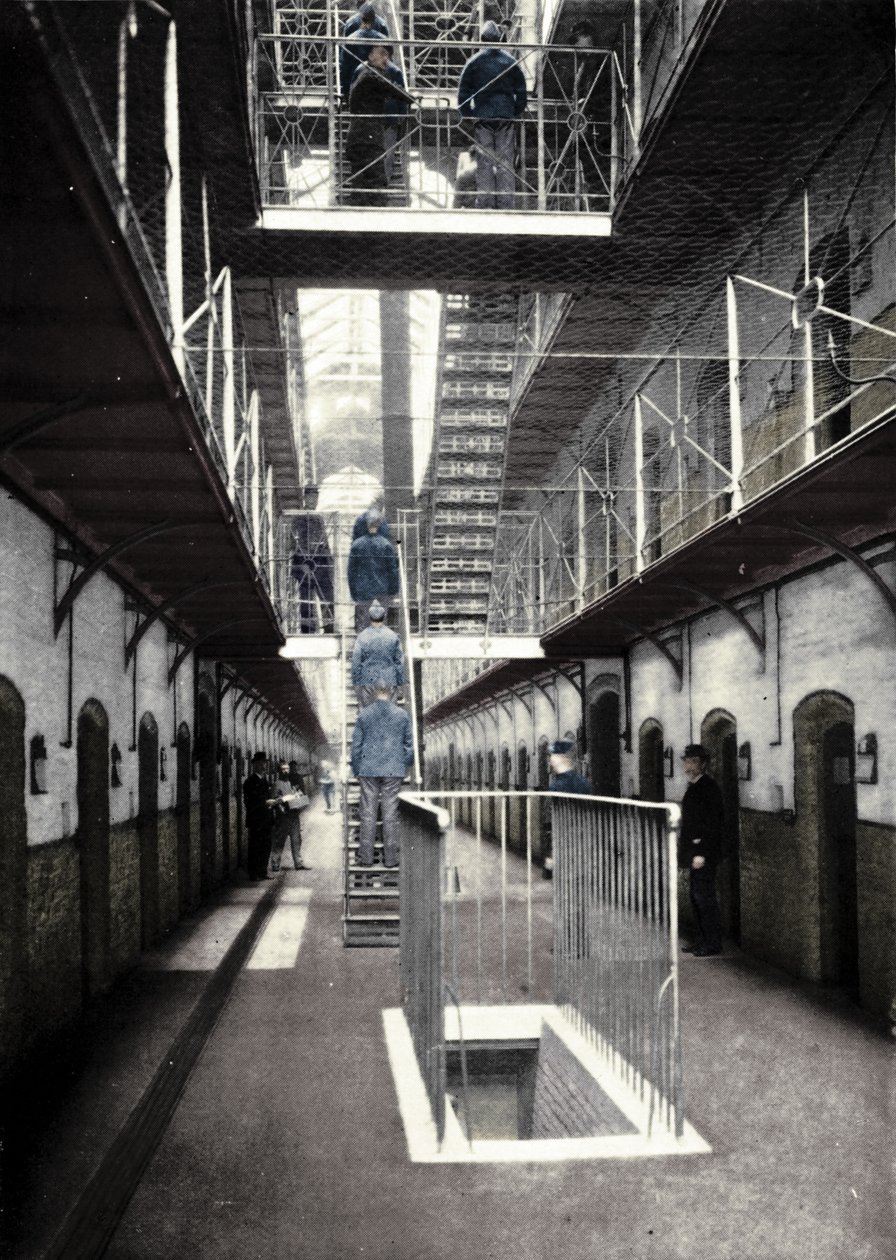 Prisioneiros que vão jantar, Wormwood Scrubs Prison, Londres, c1903 1903 de Unbekannt