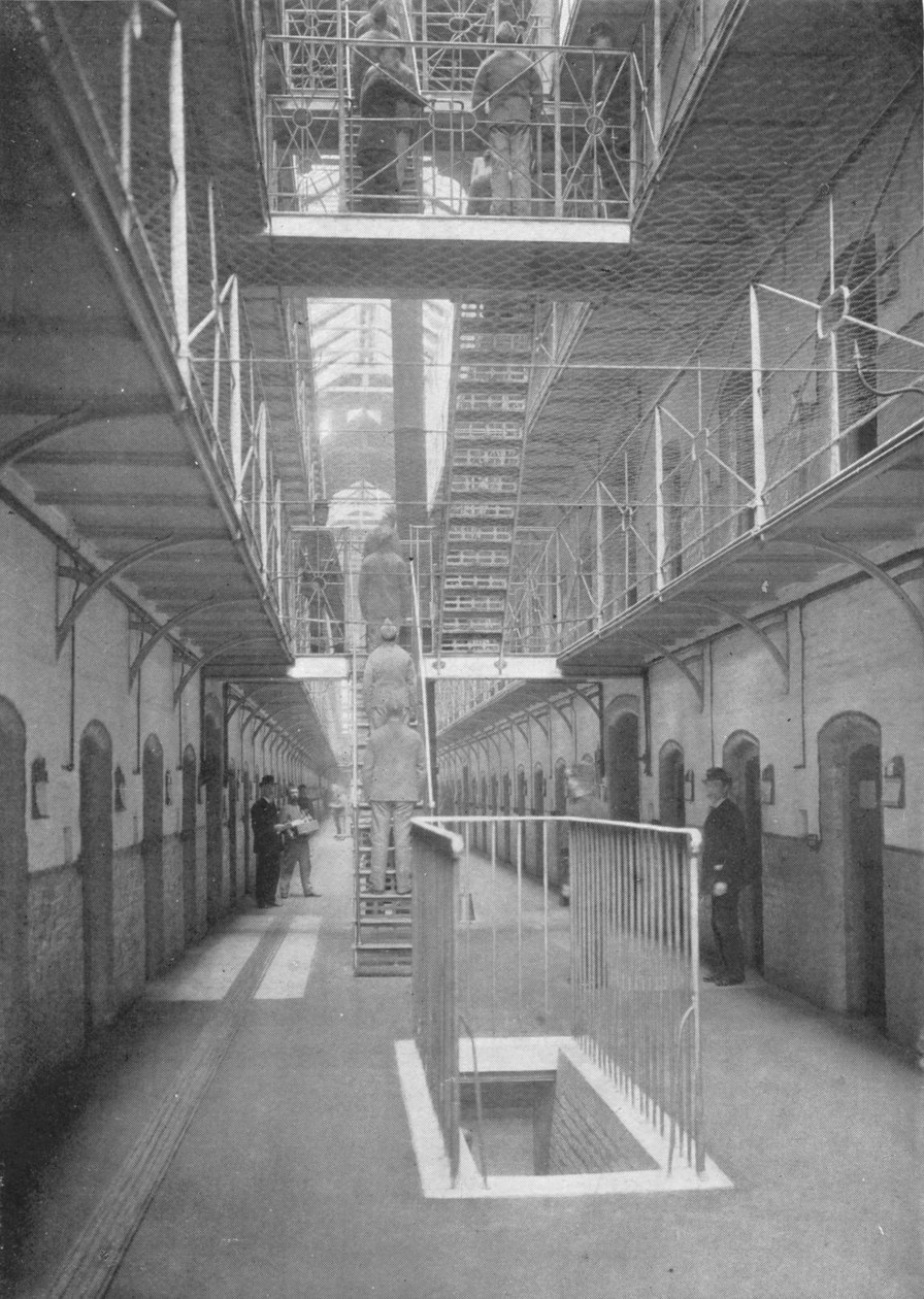 Prisioneiros que vão jantar, Wormwood Scrubs Prison, Londres, c1903 1903 de Unbekannt