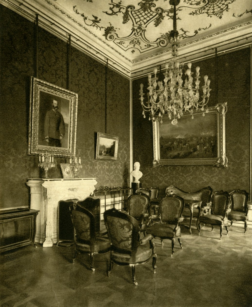 Escritório particular do imperador Franz Joseph I em Hofburg, Viena, Áustria, c1935. de Unbekannt