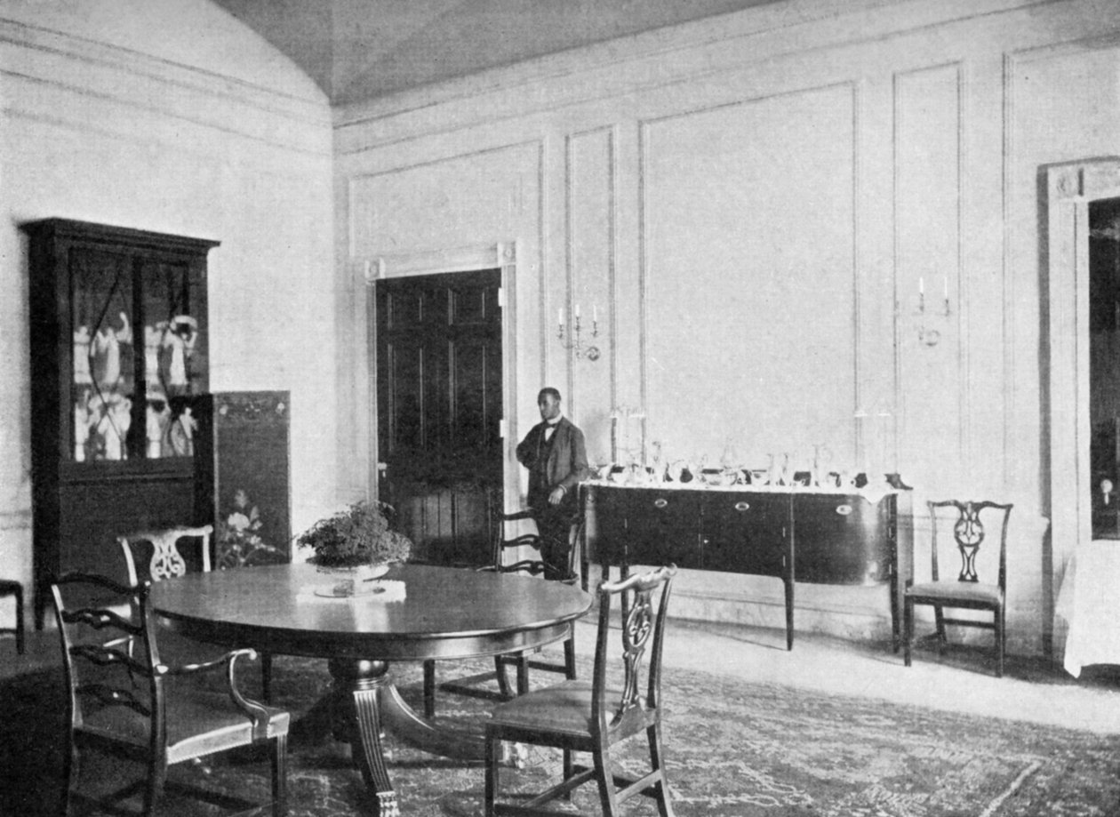 Sala de jantar privada na Casa Branca, Washington DC, EUA, 1908 de Unbekannt