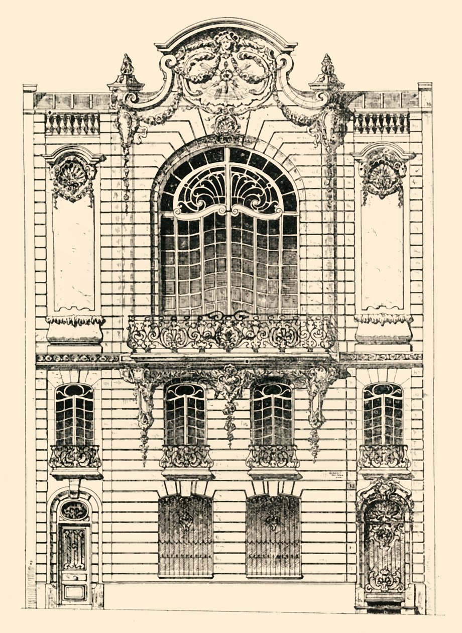 Casa particular em Paris, 1903. de Unbekannt