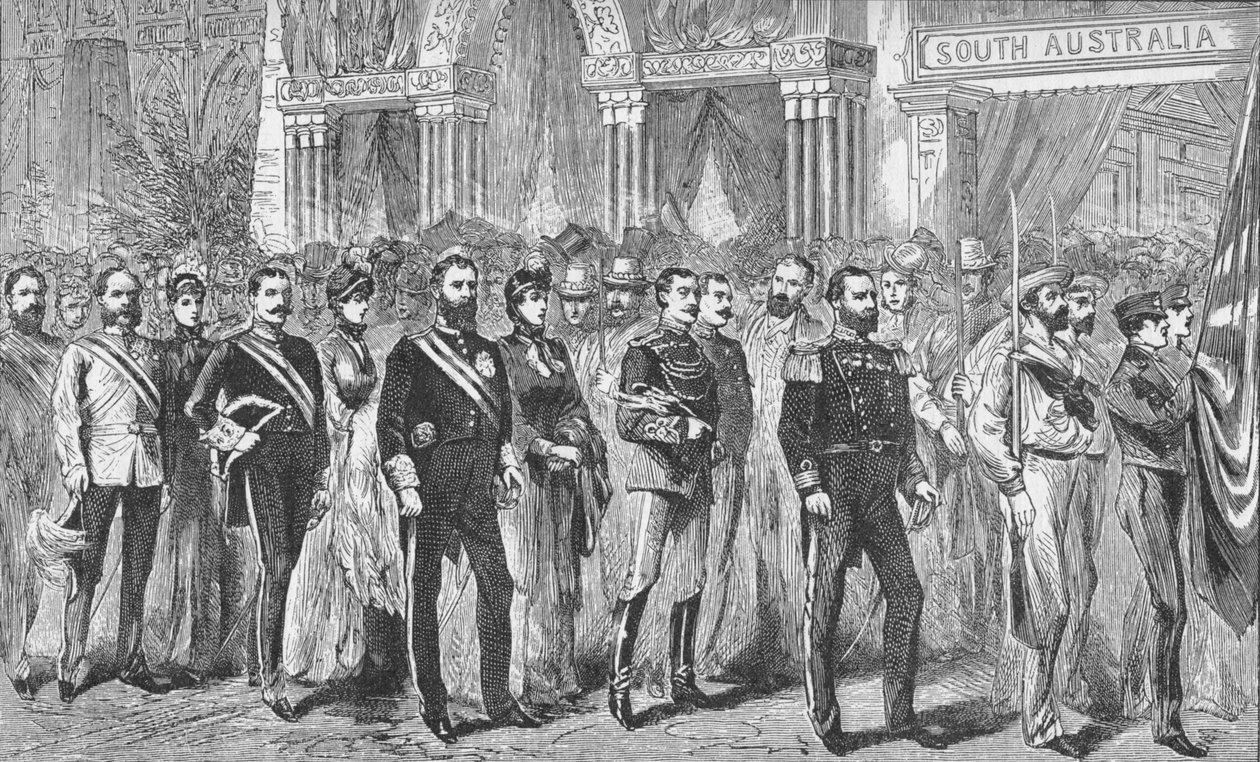 Procissão dos Governadores da Austrália na Exposição de Melbourne de 1888 1908 de Unbekannt