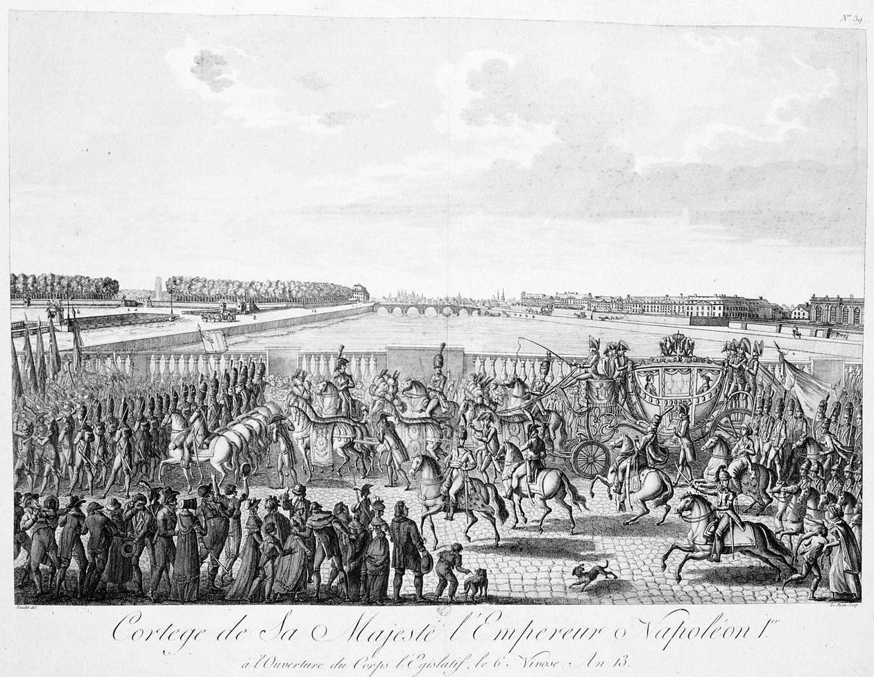 Procissão da Majestade o Imperador Napoleão 1º, ano 13, c1800-1820 de Unbekannt