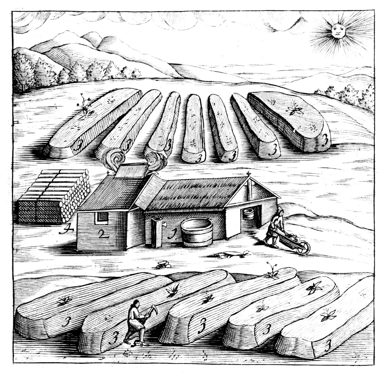 Produção de nitro de salitre, nitrato de potássio ou KN03, 1683 de Unbekannt