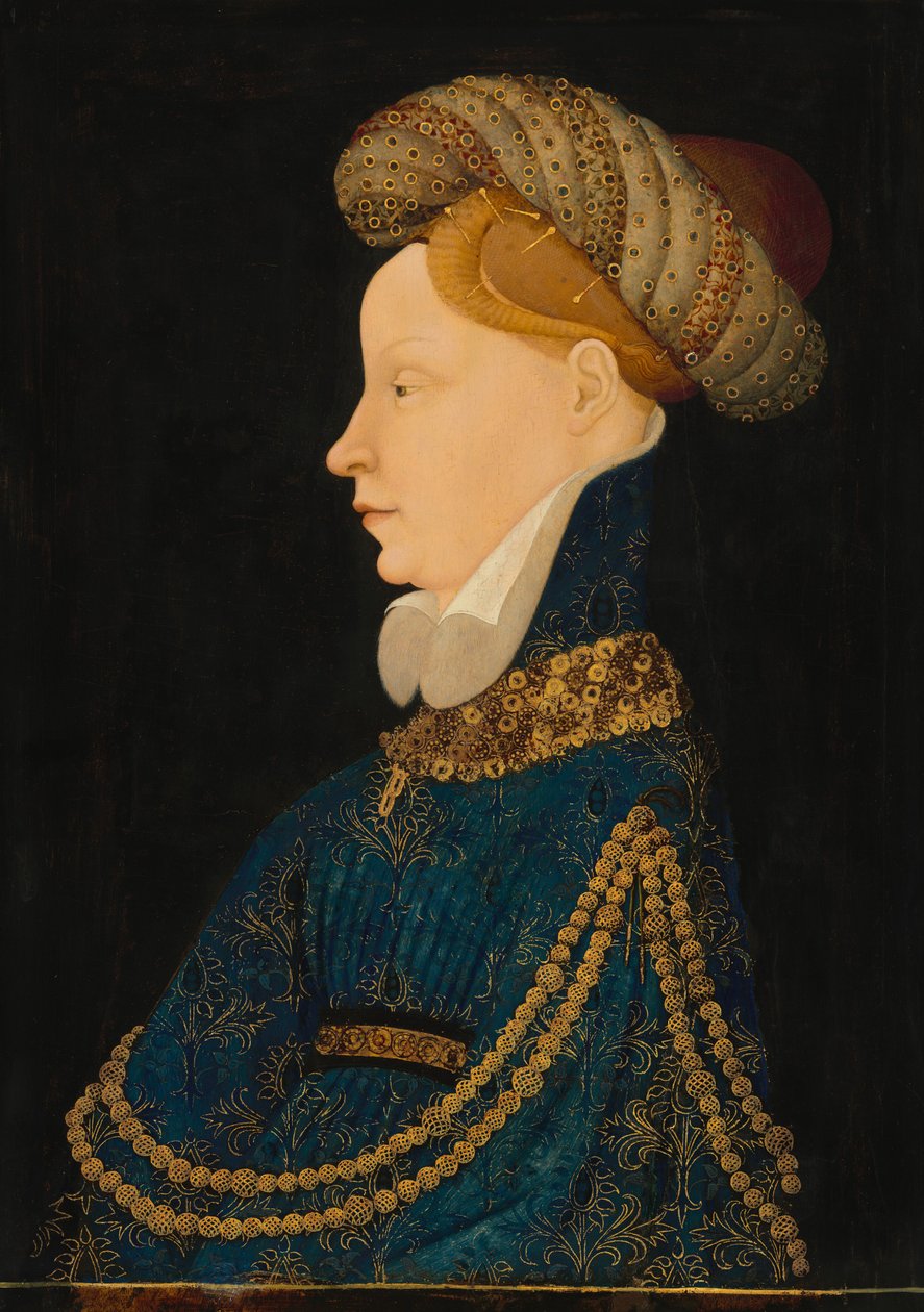 Retrato de perfil de uma senhora, c. 1410. de Unbekannt
