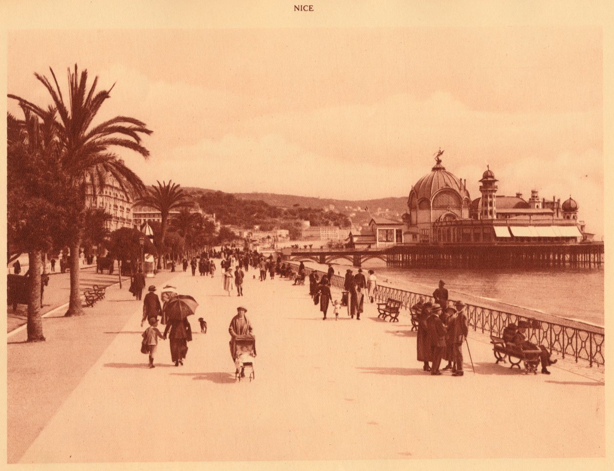Promenade des Anglais e o Jetty Palace, Nice, 1930. de Unbekannt
