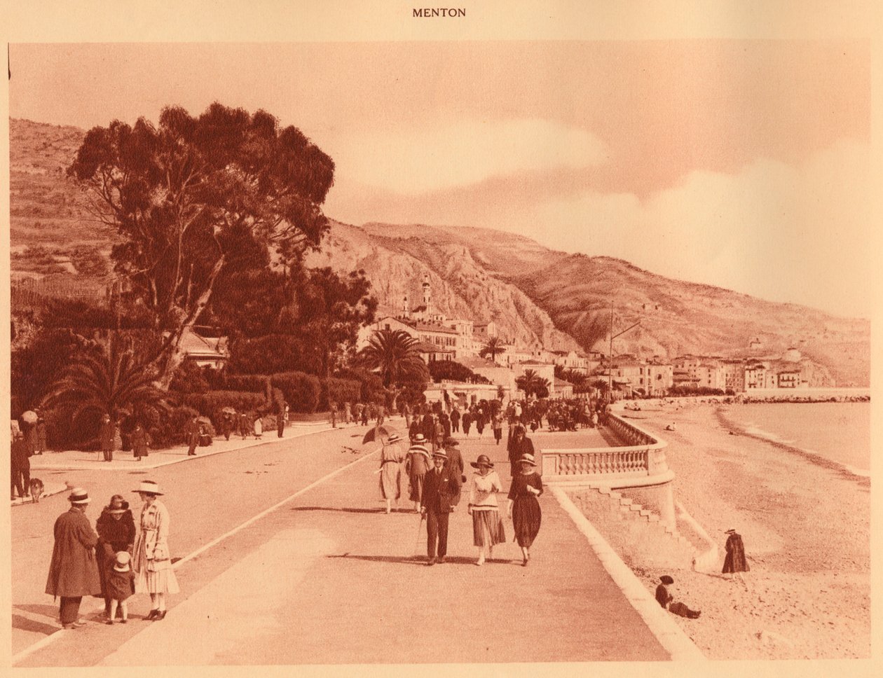 Promenade du Midi, Menton, 1930. de Unbekannt