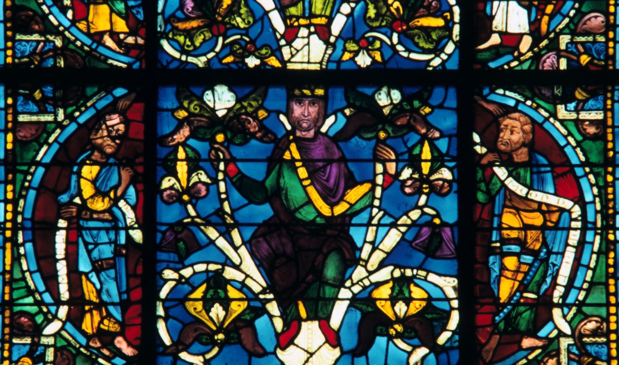 Profeta, vitral, Catedral de Chartres, França, 1145-1155 de Unbekannt