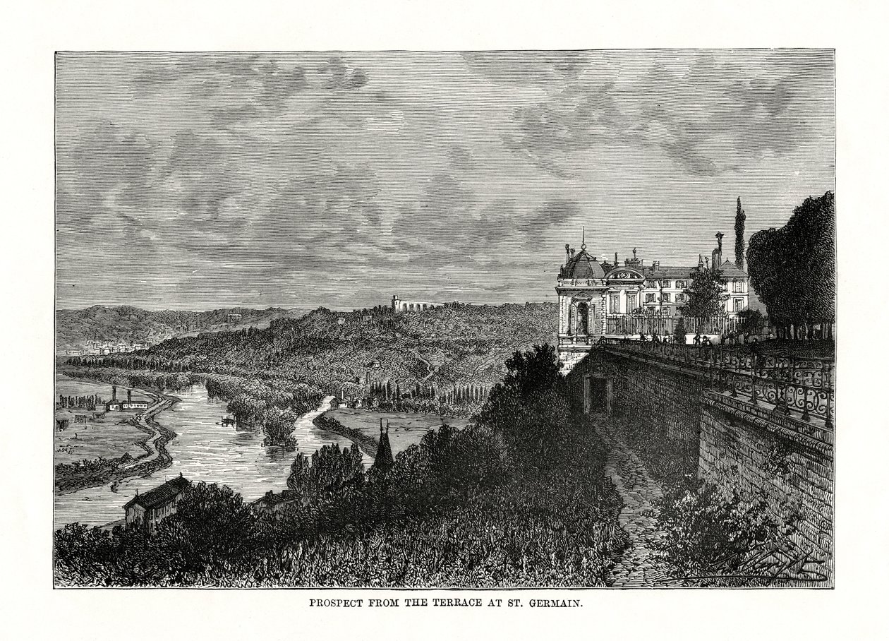 Perspectiva do terraço em St Germain, França, 1879 de Unbekannt