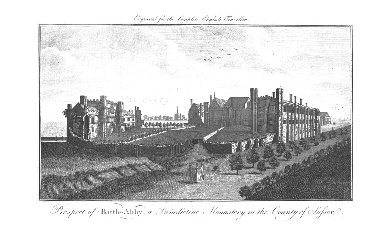 Perspectiva de Battle-Abby, um mosteiro beneditino no condado de Sussex., 1771 de Unbekannt
