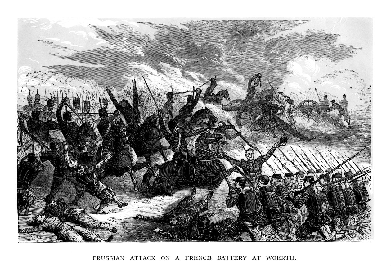 Ataque prussiano a uma bateria francesa em Woerth, 1793, 1875 de Unbekannt