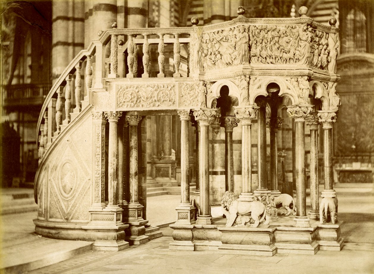 Púlpito, Catedral de Siena, Itália, final do século XIX ou início do século XX de Unbekannt