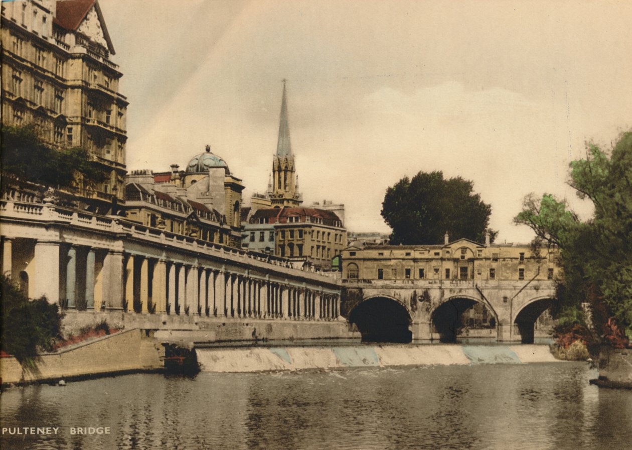 Ponte de Pulteney, Bath, Somerset, c1925 de Unbekannt